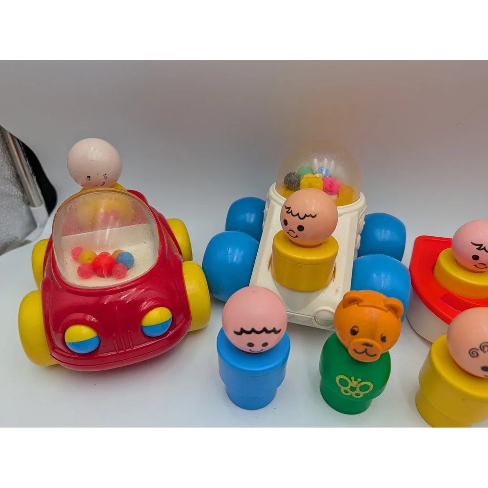 Fisher Price Little People Lot Bigger Jumbo Vintage Figures Vehicles